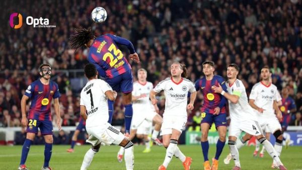 单场打入两粒头球，孔德是欧冠改制以来巴萨球员第一人