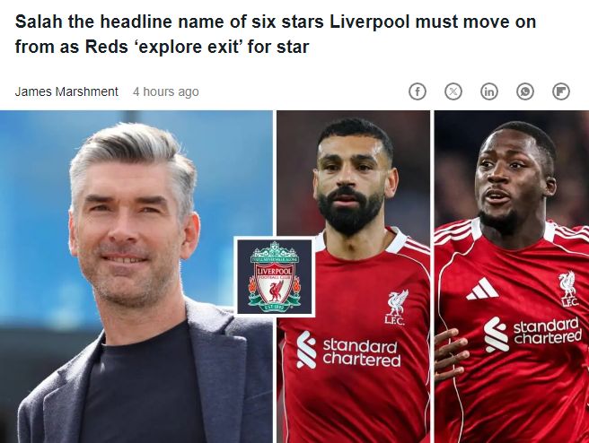 插图1–英媒爆出利物浦6人清洗名单:萨拉赫领衔夏窗新援在列