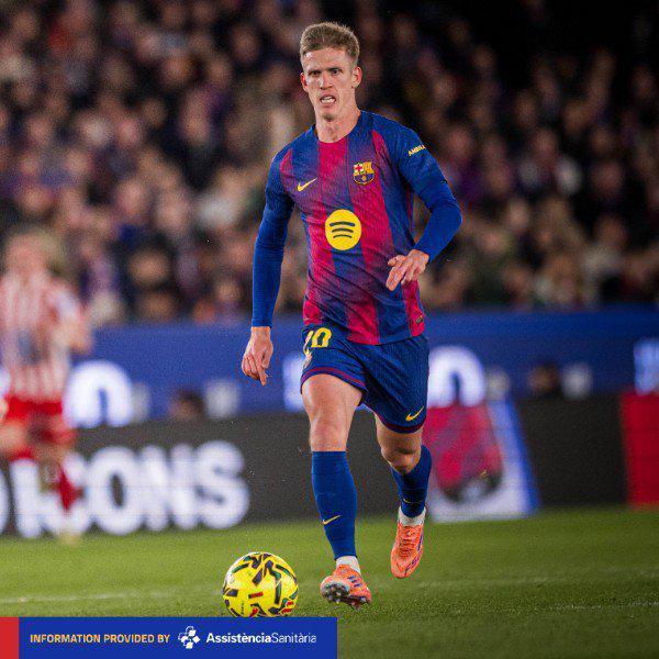 官方：奥尔莫左肩脱臼，或伤缺月余